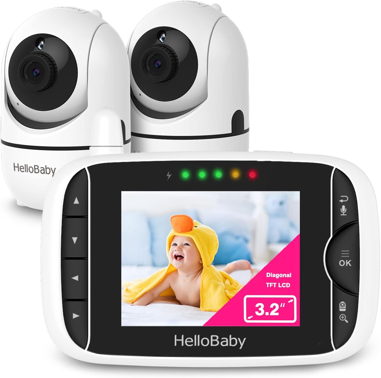 Video Baby Monitor with 2 Cameras and Audio