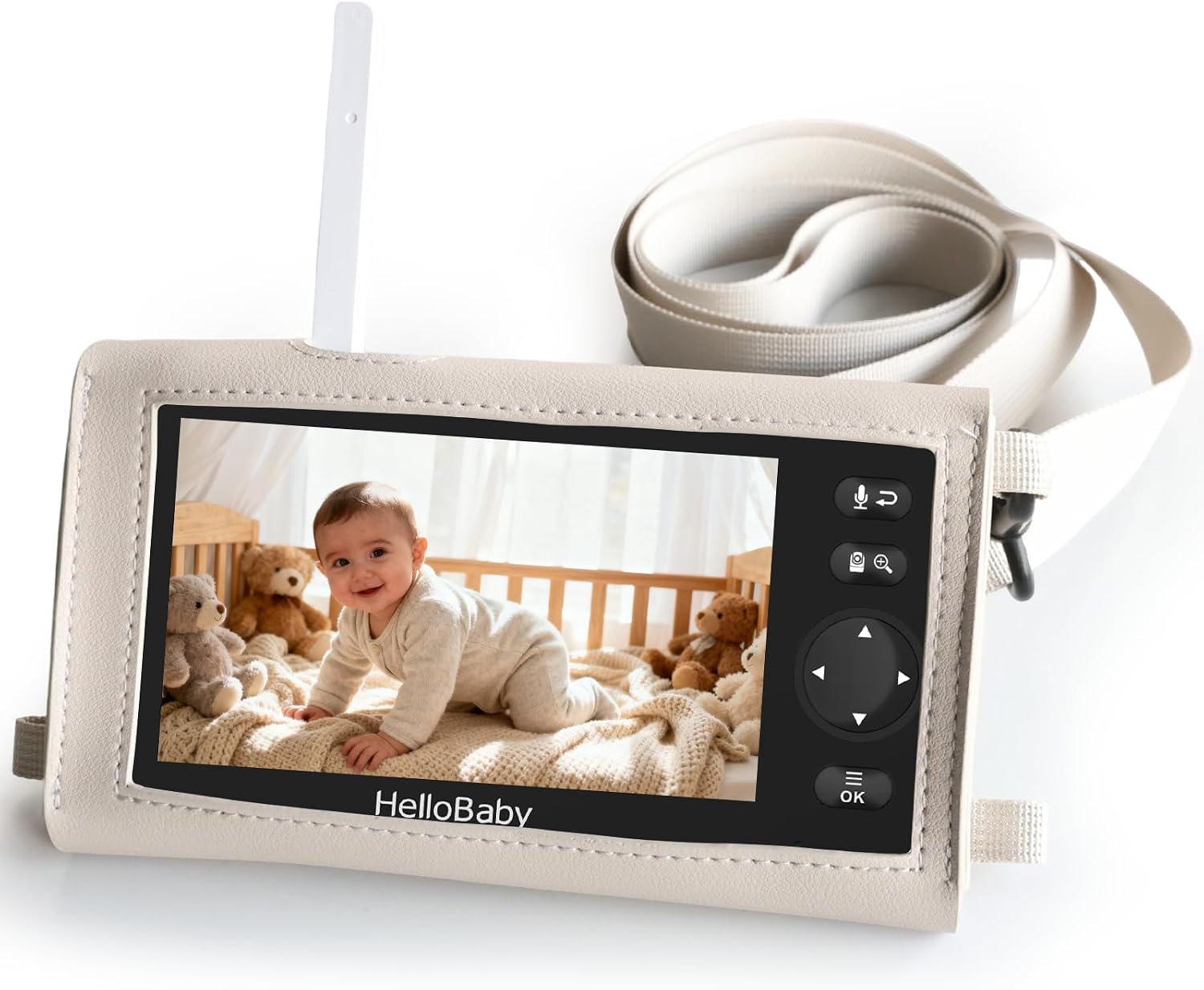 Sleek Gray-White Baby Monitor Case - Compatible with HB6550 Monitor
