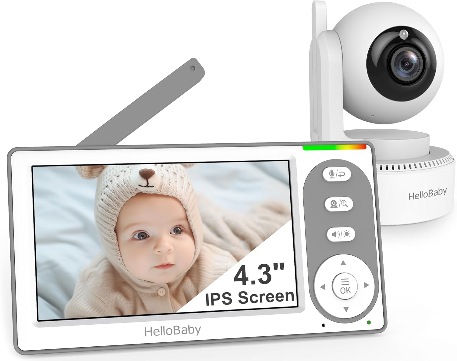Video Baby Monitor with 30 Hours Battery, Remote Monitor